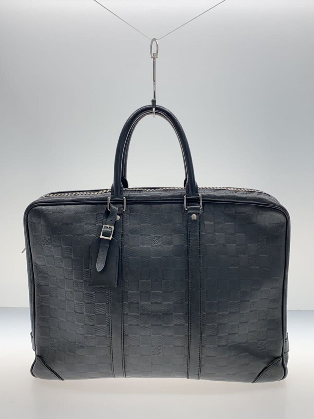 LOUIS VUITTON Porte Documents Voyage Damier Infini Leather Black